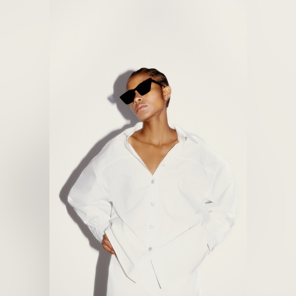 ZARA JEWEL BUTTON POPLIN
SHIRT - Picture 3 of 9